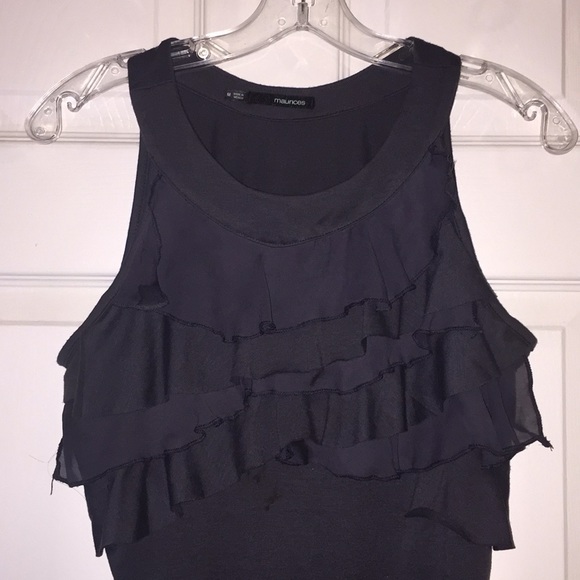 Slate grey Ruffle Top - Picture 2 of 7